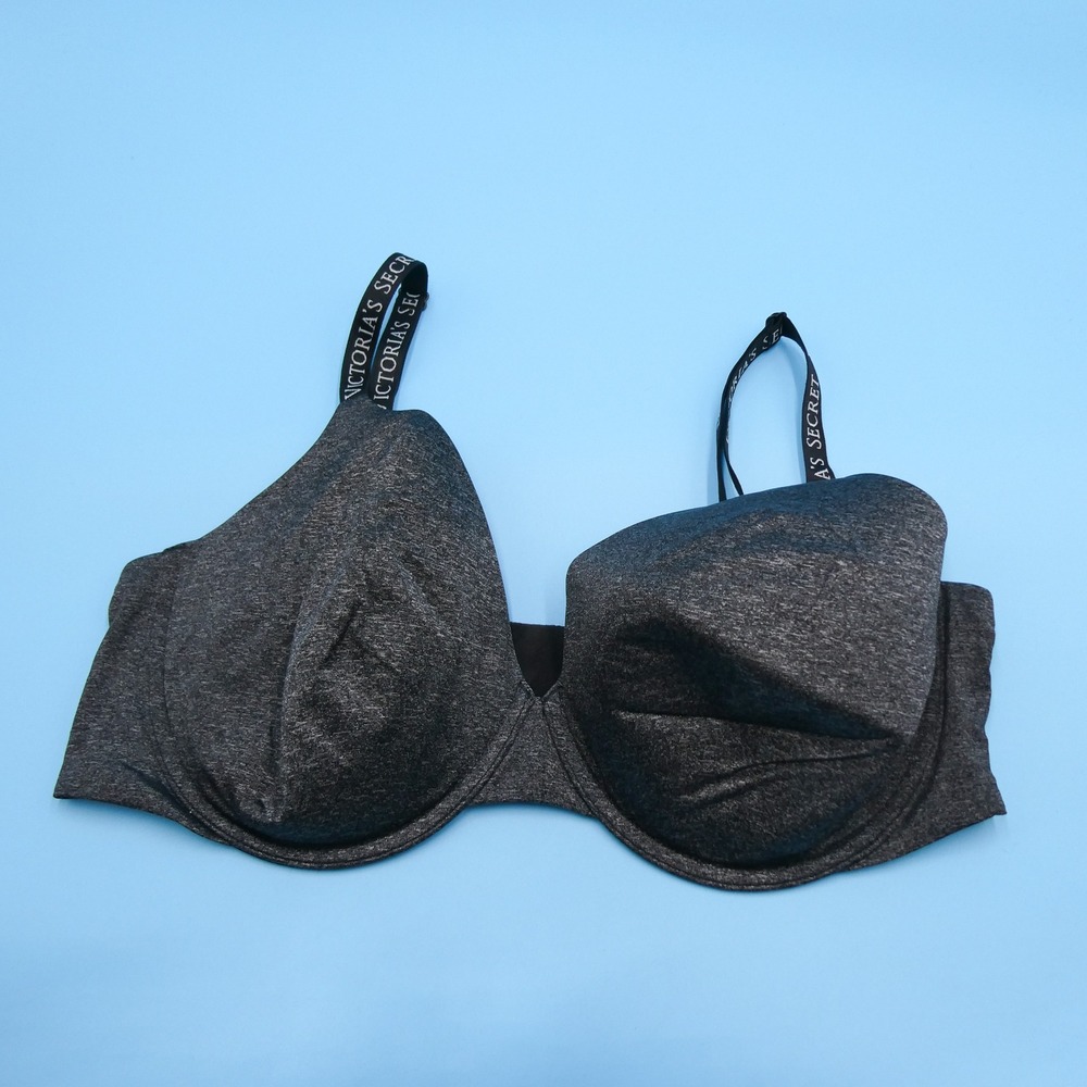 Victoria's Secret Bra Womens 40D T-Shirt Lightly Lined Full Coverage‎ Grey Logo